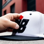 **Prompt:** A close-up shot of a person adjusting the snapback closure of a New Balance cap. The cap is stylish with clean stitching and durable materials, possibly a limited edition or collaboration design. The background is blurred, hinting at an urban, streetwear setting. Focus on the retro vibe and casual style.
